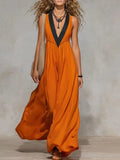 Kayla V Neck Flowy Maxi Dress