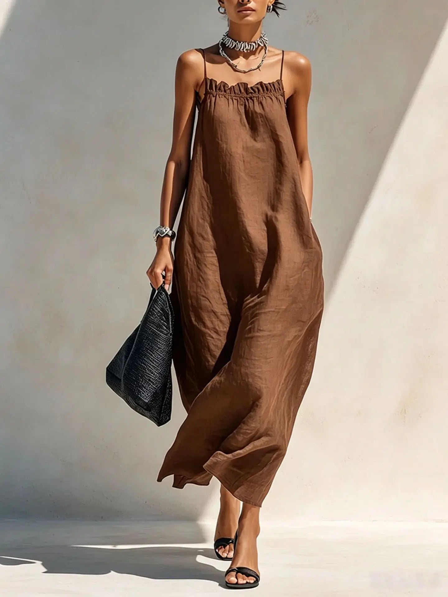 Eloise Linen Summer Maxi Dress